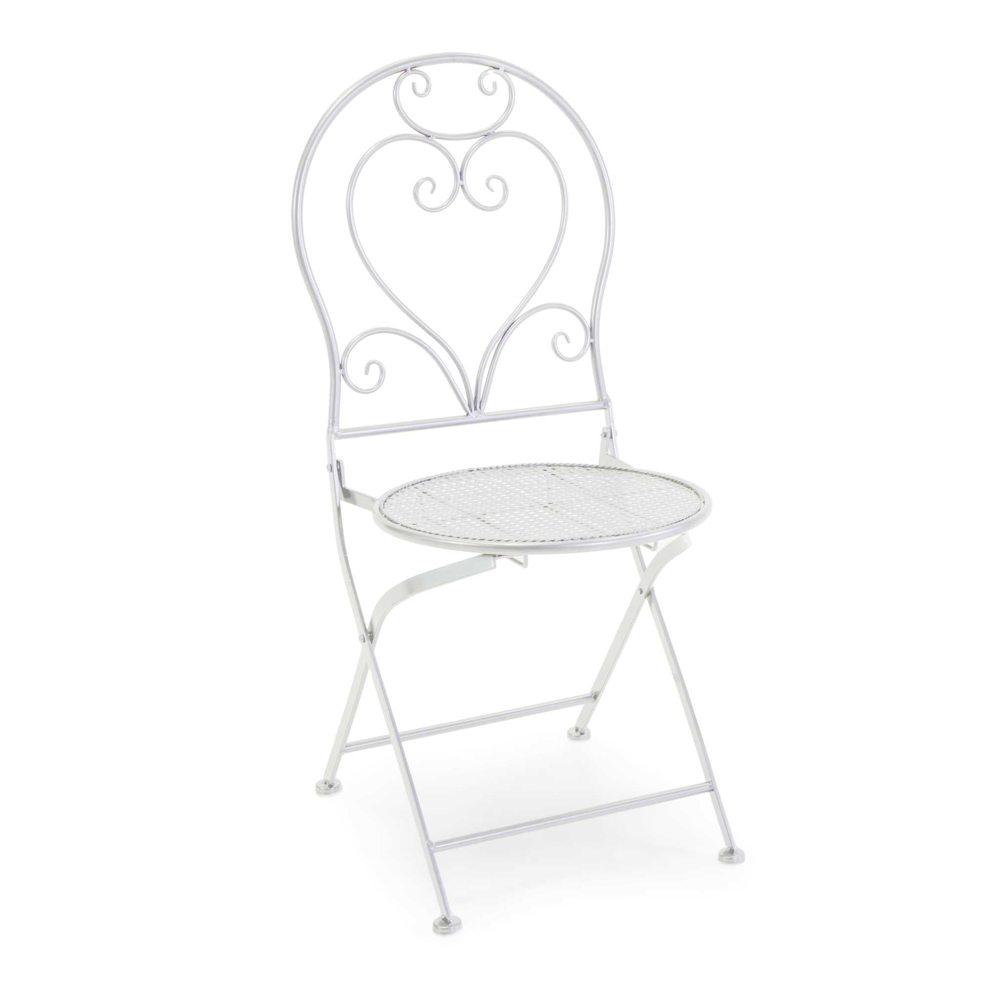 Sedia metallo Leila bianco cm50x41h45/94