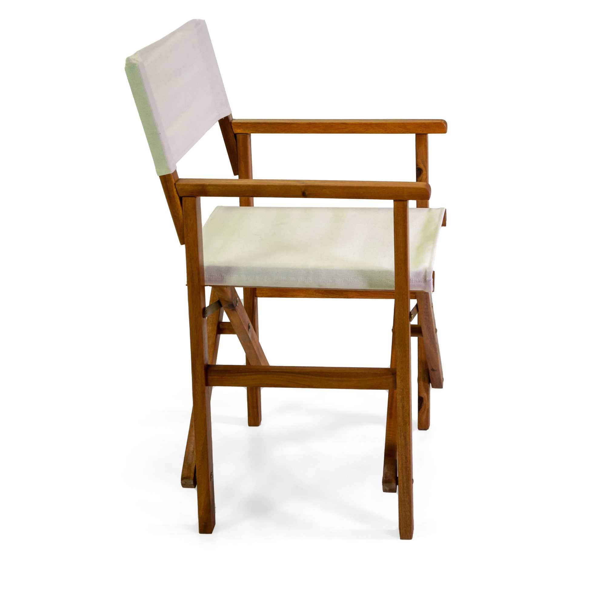 Poltrona legno e tessuto regista Miramar naturale cm51x55,5h82