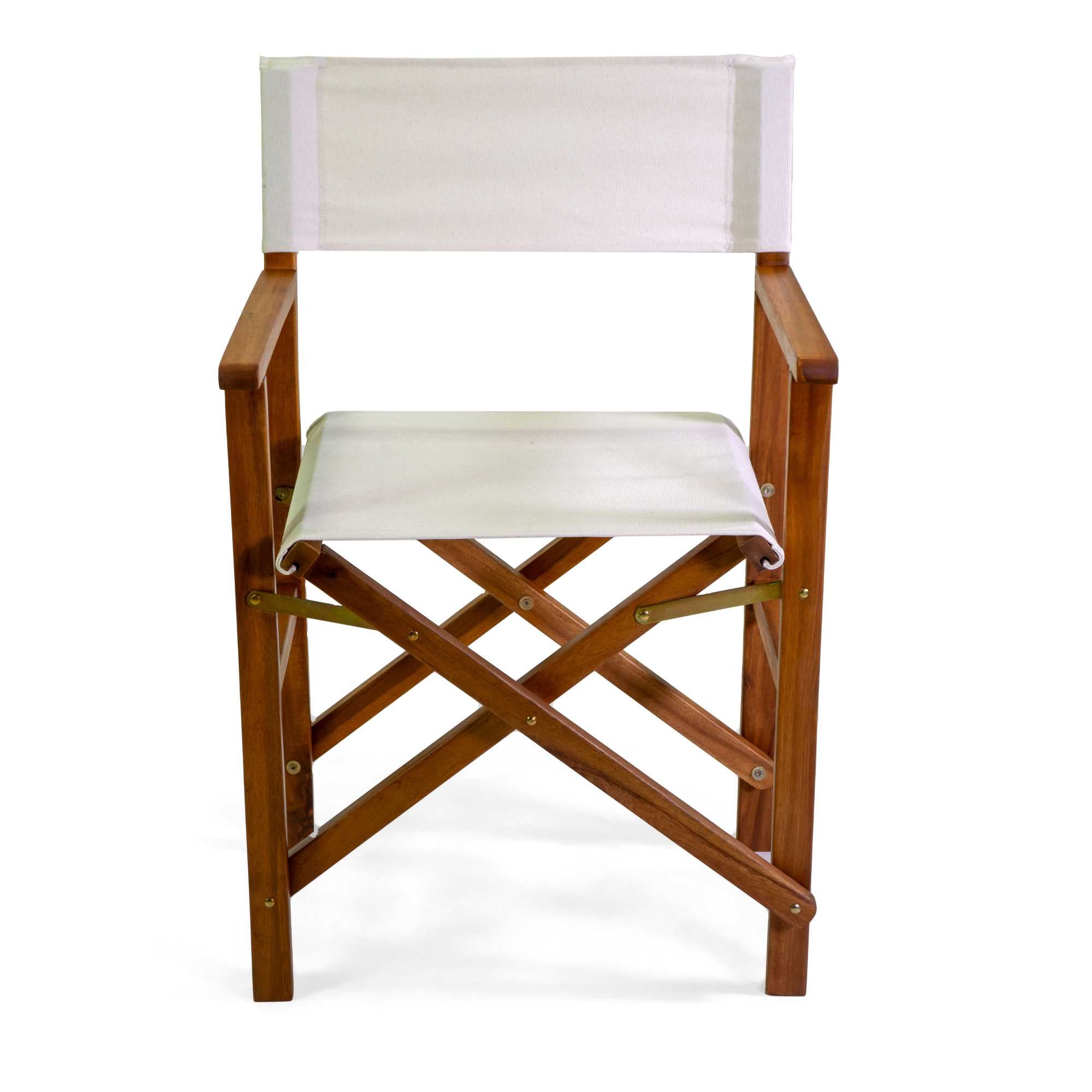Poltrona legno e tessuto regista Miramar naturale cm51x55,5h82