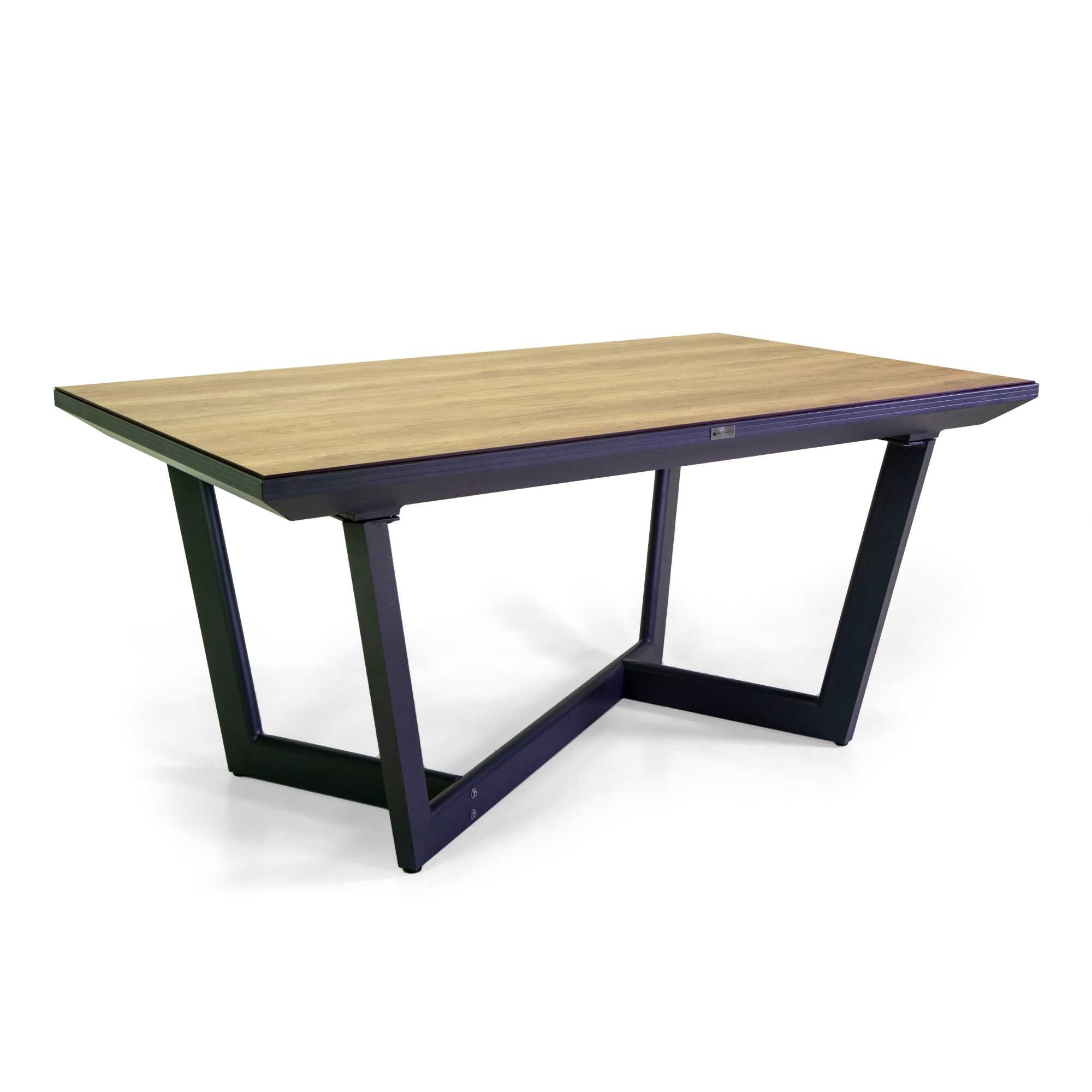 Tavolo alluminio Riverside Deluxe allungabile antracite top hpl cm160/240x100h75