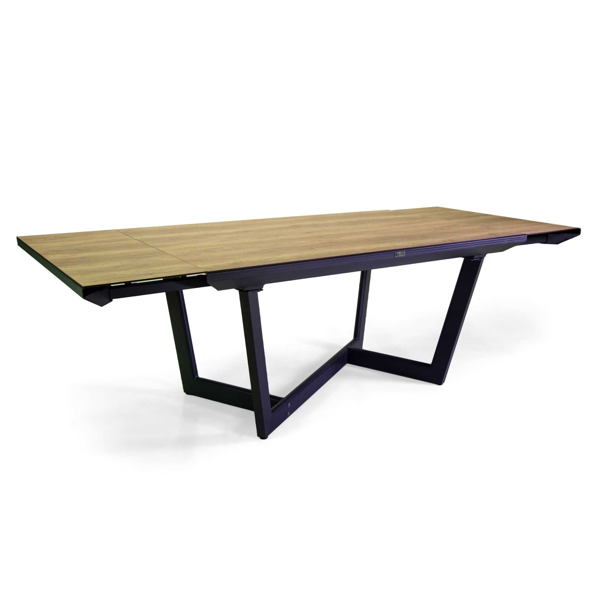 Tavolo alluminio Riverside Deluxe allungabile antracite top hpl cm160/240x100h75