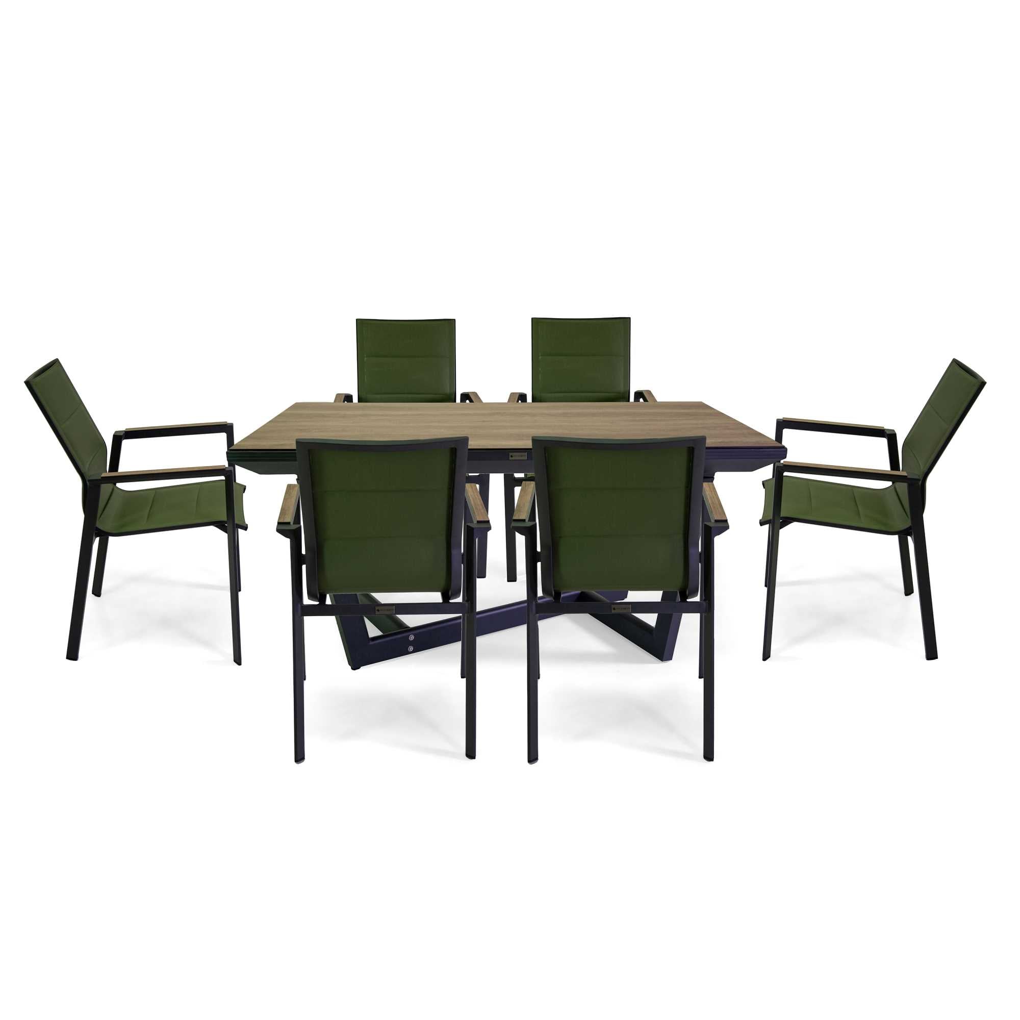 Tavolo alluminio Riverside Deluxe allungabile antracite top hpl cm160/240x100h75