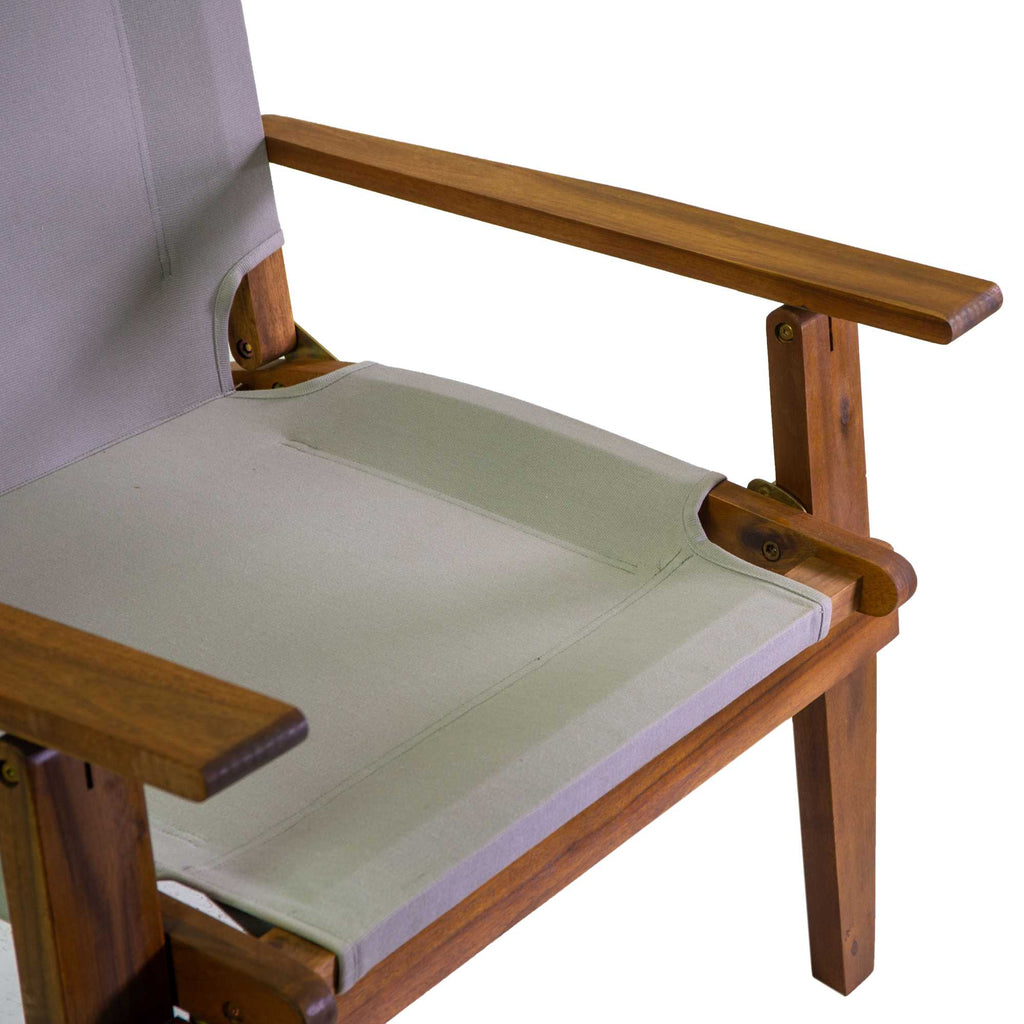 Poltrona legno Diane c/ tessuto grigio cm76x89h91