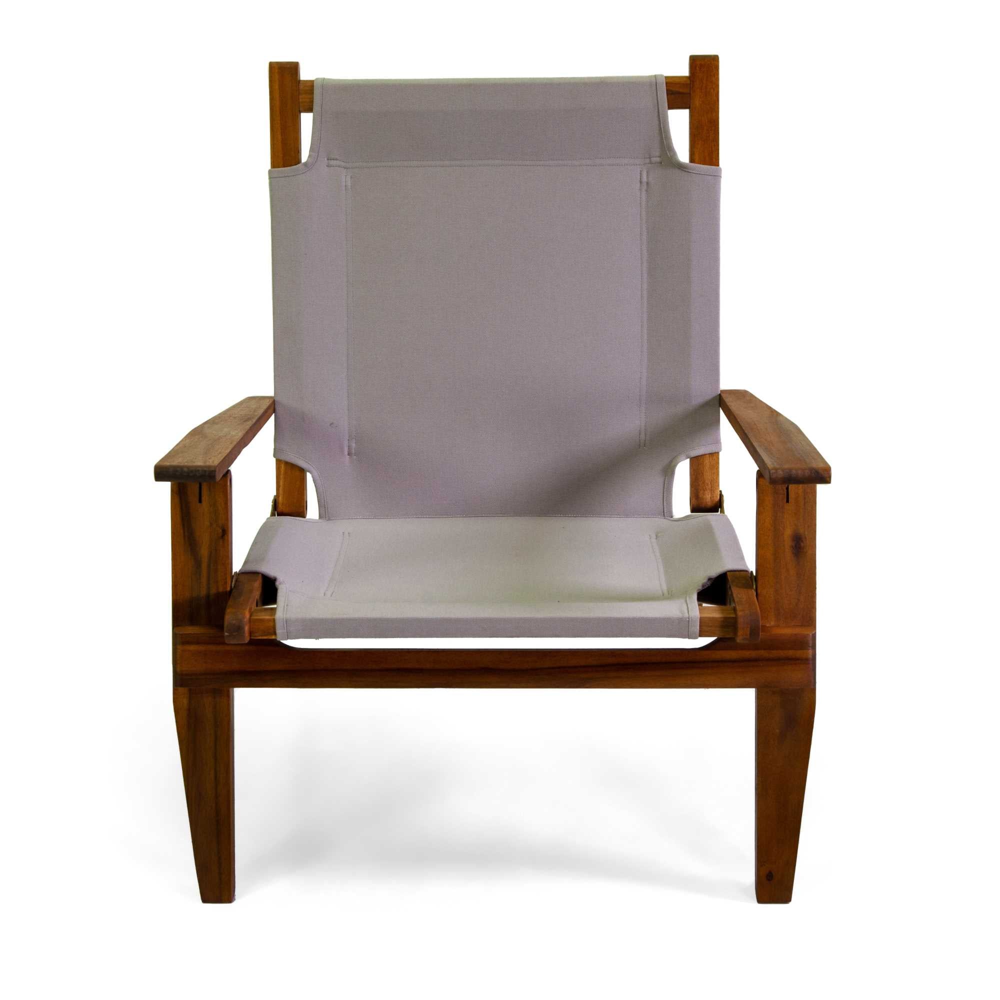 Poltrona legno Diane c/ tessuto grigio cm76x89h91