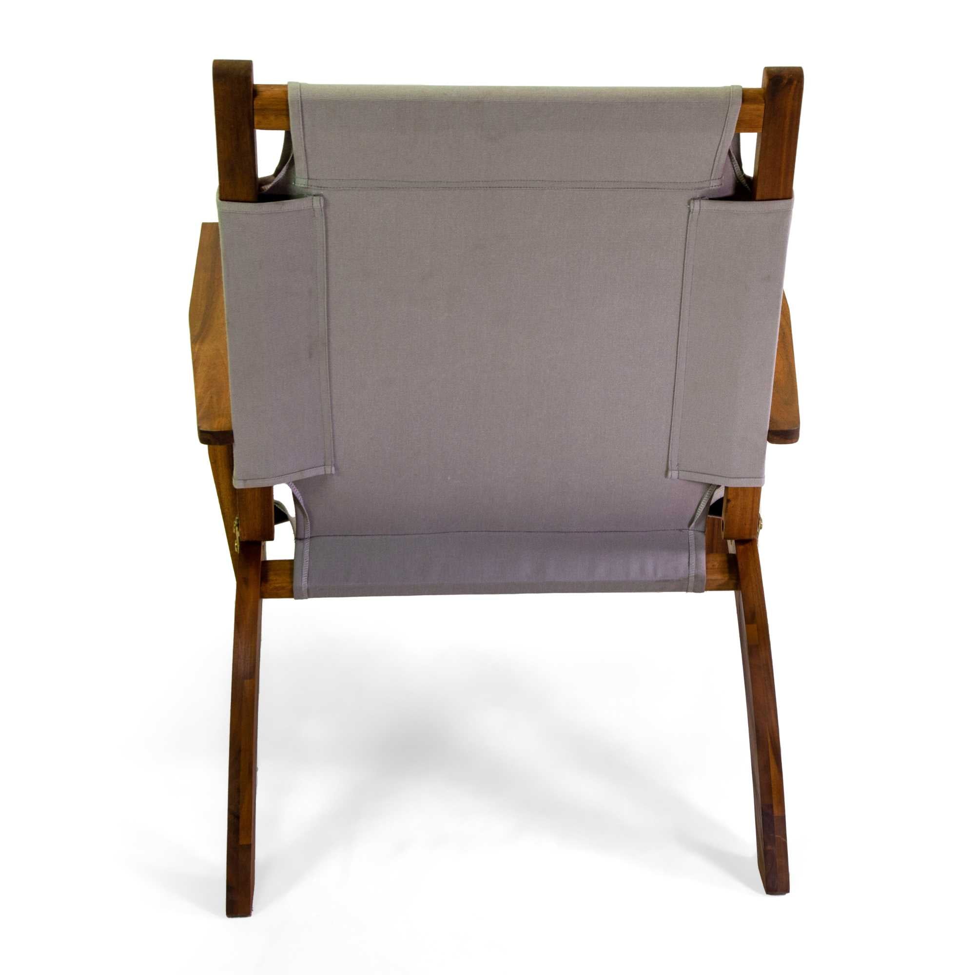 Poltrona legno Diane c/ tessuto grigio cm76x89h91