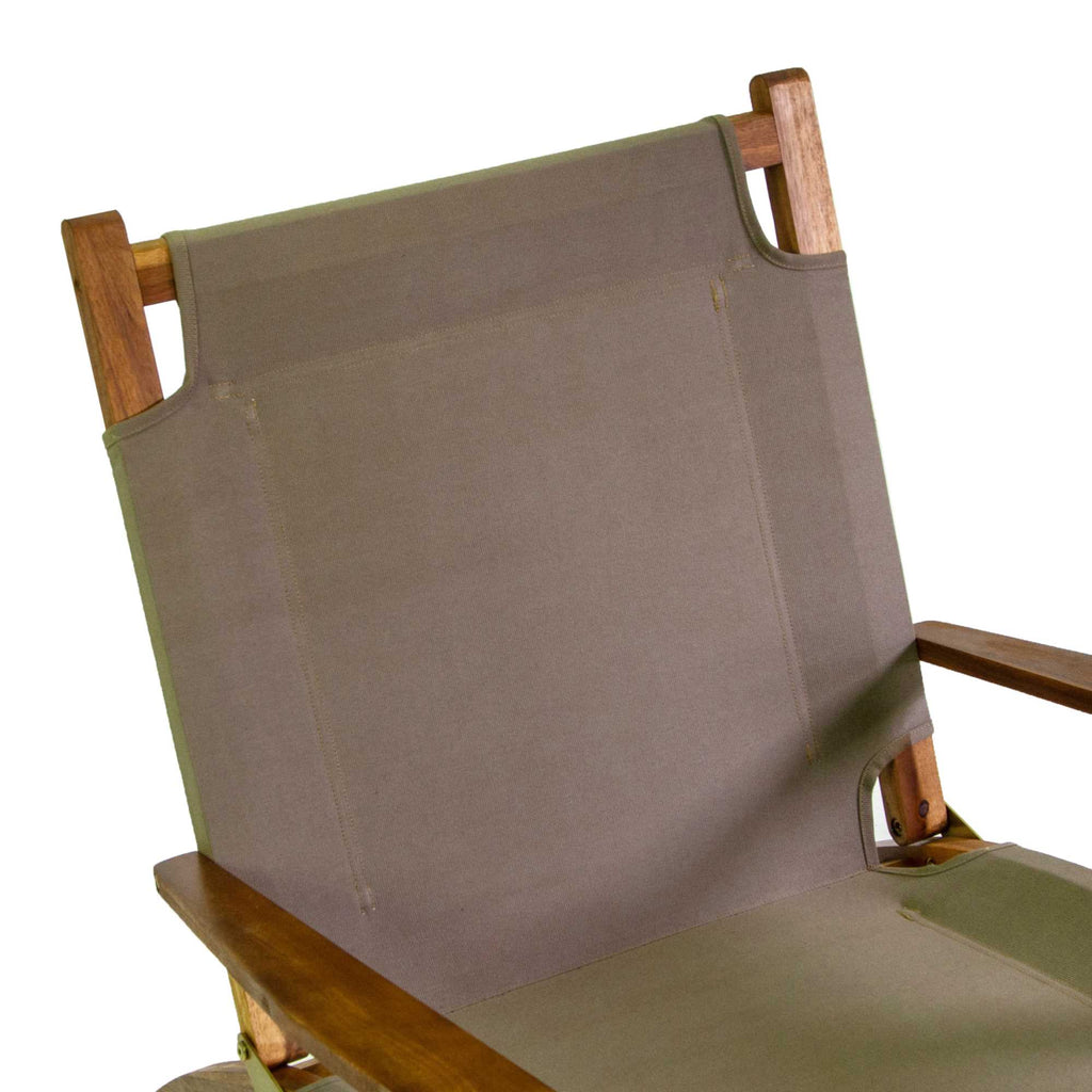 Salotto legno Diane 2posti c/ tessuto verde militare