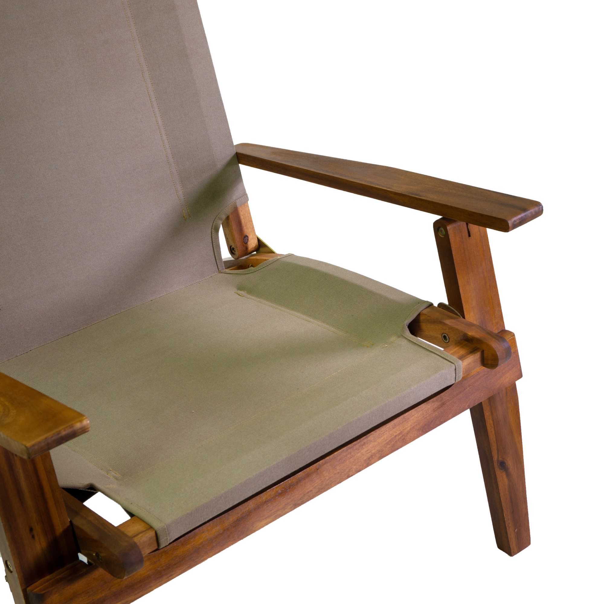 Salotto legno Diane 2posti c/ tessuto verde militare