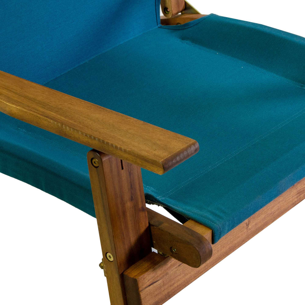 Salotto legno Diane 2 posti c/tessuto blu