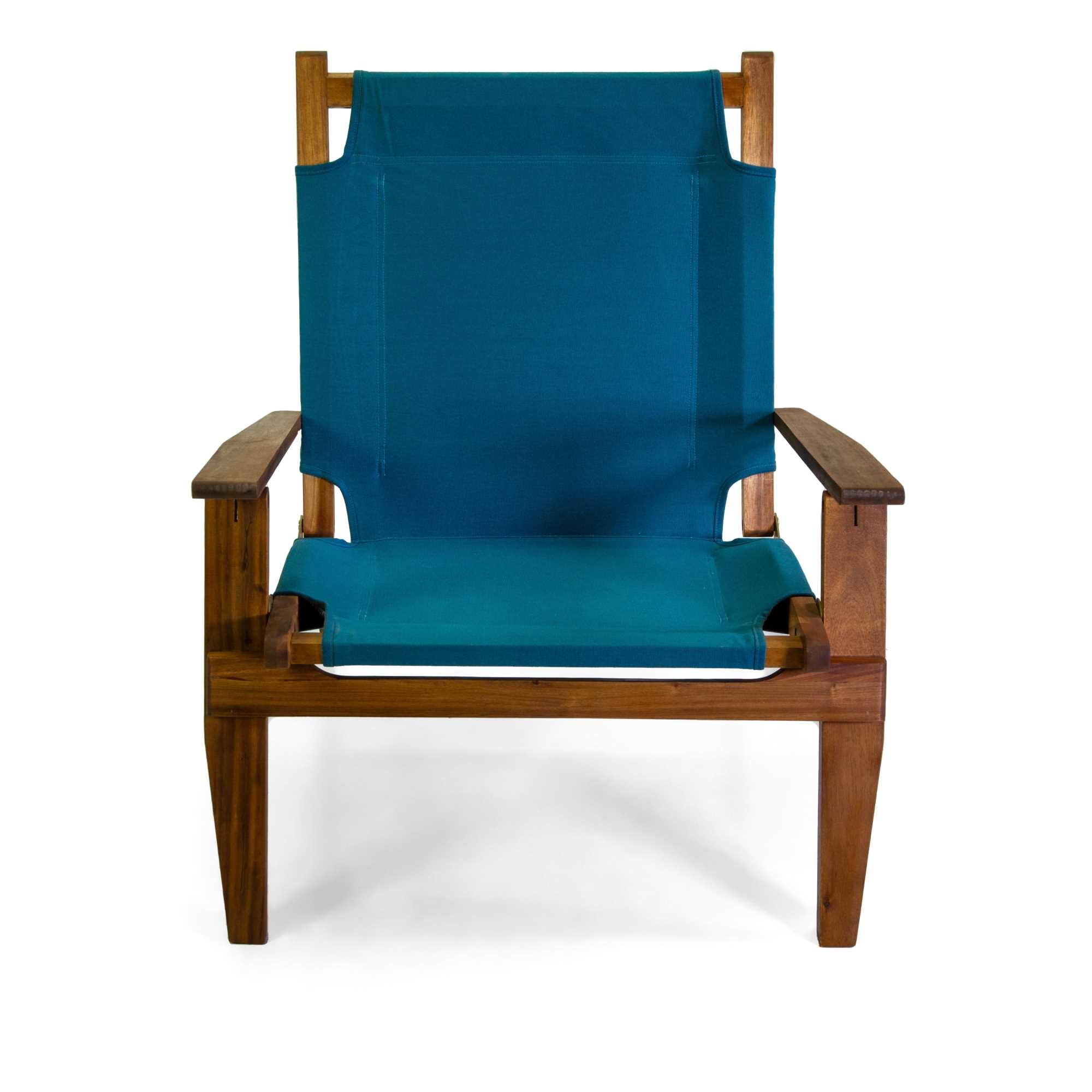 Salotto legno Diane 2 posti c/tessuto blu