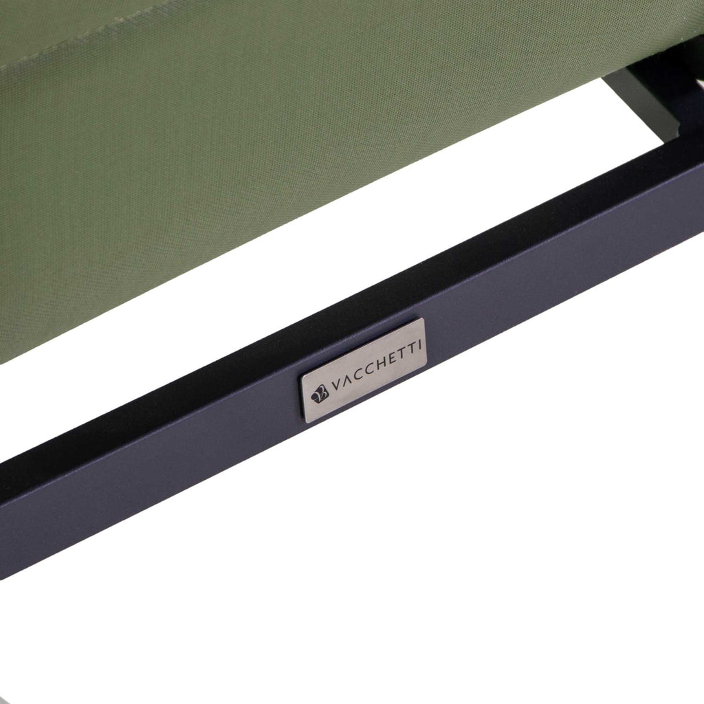 Poltrona alluminio textilene Riverside verde (bracciolo in hpl) cm56x66h90