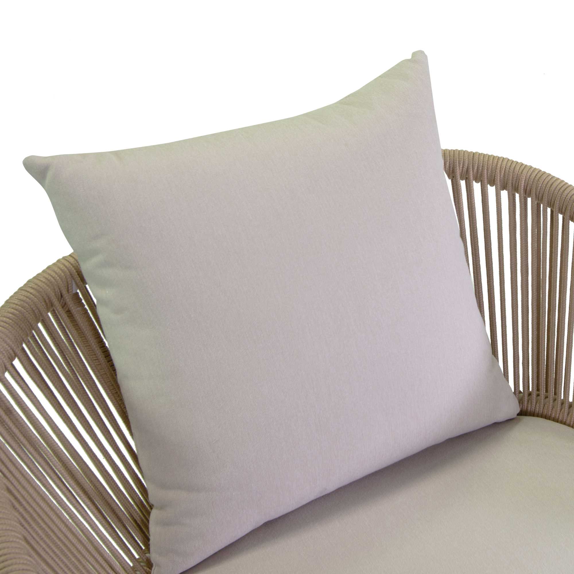 Poltrona alluminio Honolulu bianco c/cuscini crema cm62x67,5h80