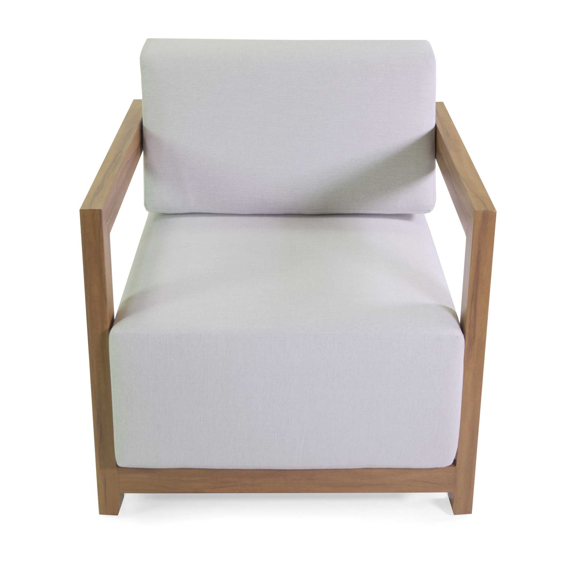 Salotto alluminio Frederik effetto legno c/cuscini bianco 3 pezzi