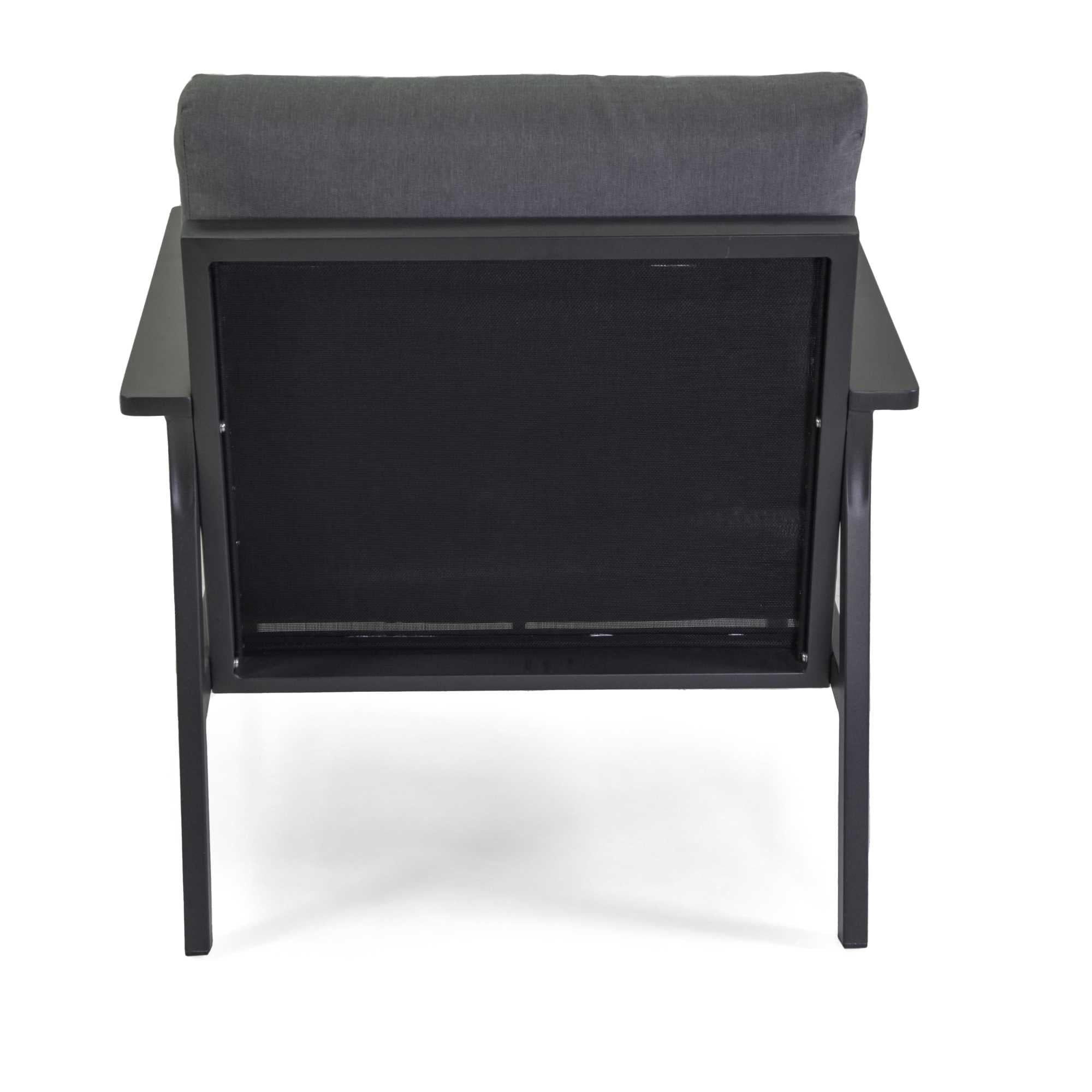 Salotto alluminio Manhattan antracite 3posti