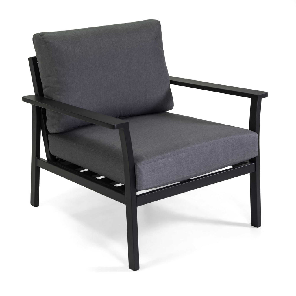 Salotto alluminio Manhattan antracite 3posti