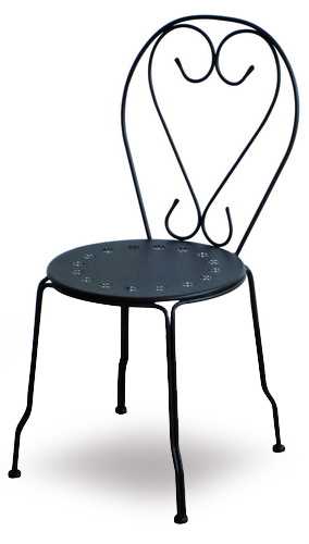 Sedia metallo new old antracite chiaro cm41x48h90