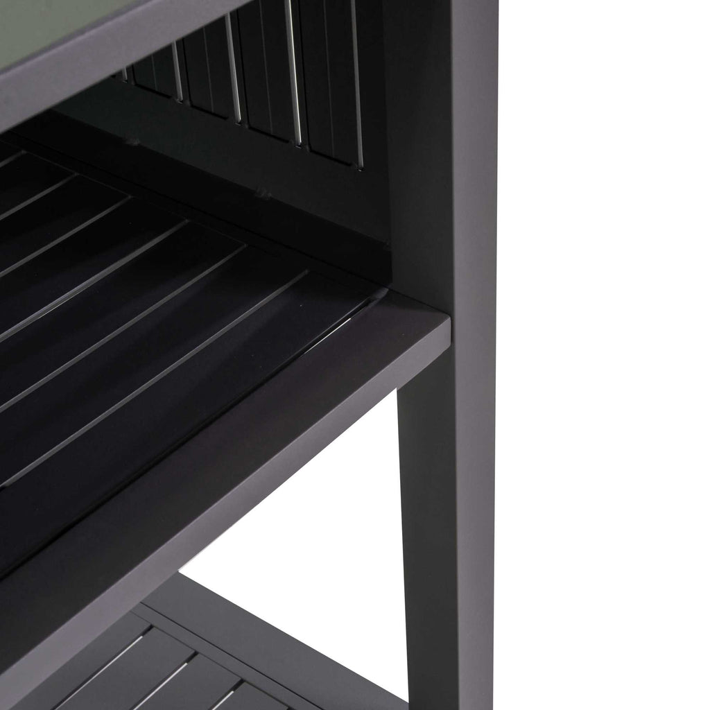 Carrello alluminio antracite cm102x54,5h90