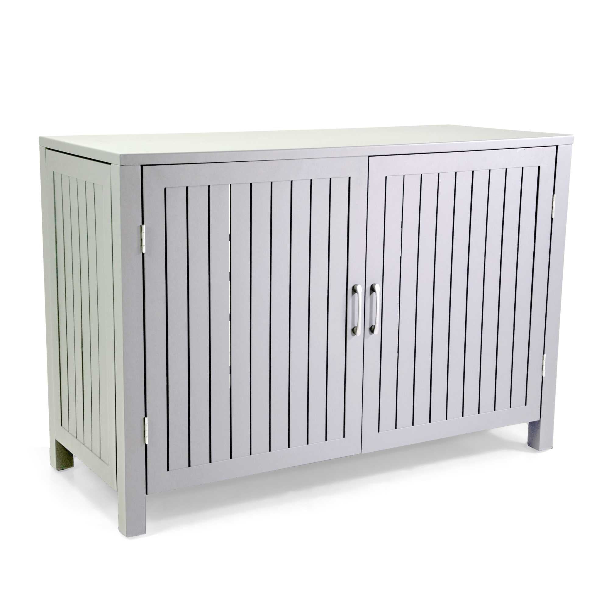 Mobiletto alluminio 2 ante bianco cm132x54,5h90