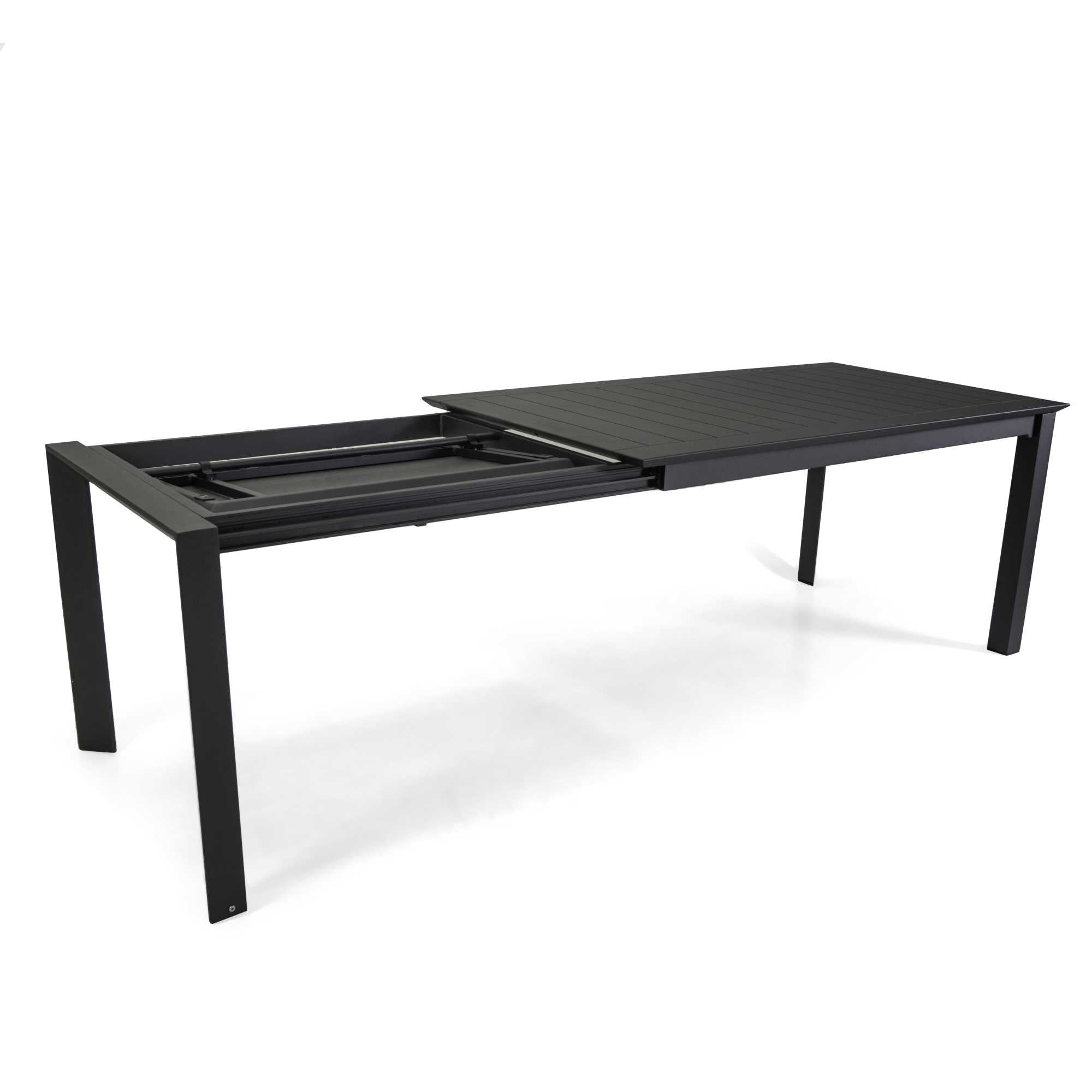 Tavolo alluminio El Paso allungabile antracite cm160/240x90h76