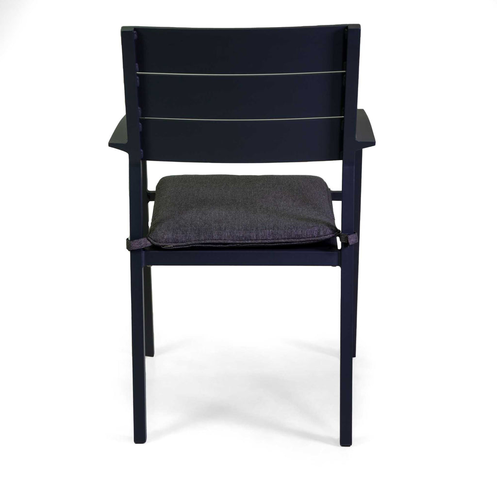 Poltrona alluminio Salomon antracite c/cuscino cm55x60h89