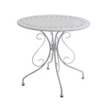 Tavolo metallo new old bianco crema tondo cm ø70h72