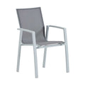 Poltrona alluminio Dover bianco cm61x57h89