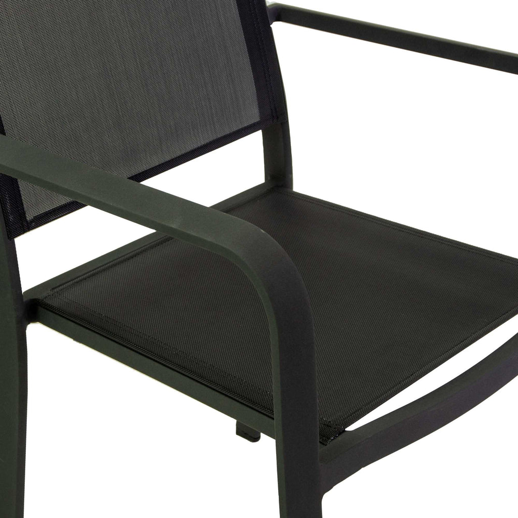 Poltrona alluminio textilene El Paso antracite cm55x61h84,5