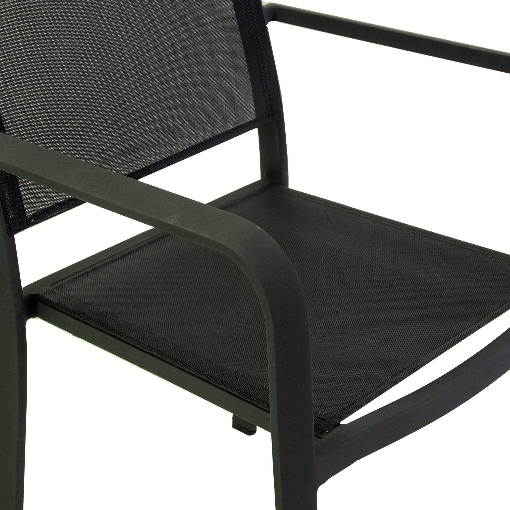 Poltrona alluminio textilene El Paso antracite cm55x61h84,5
