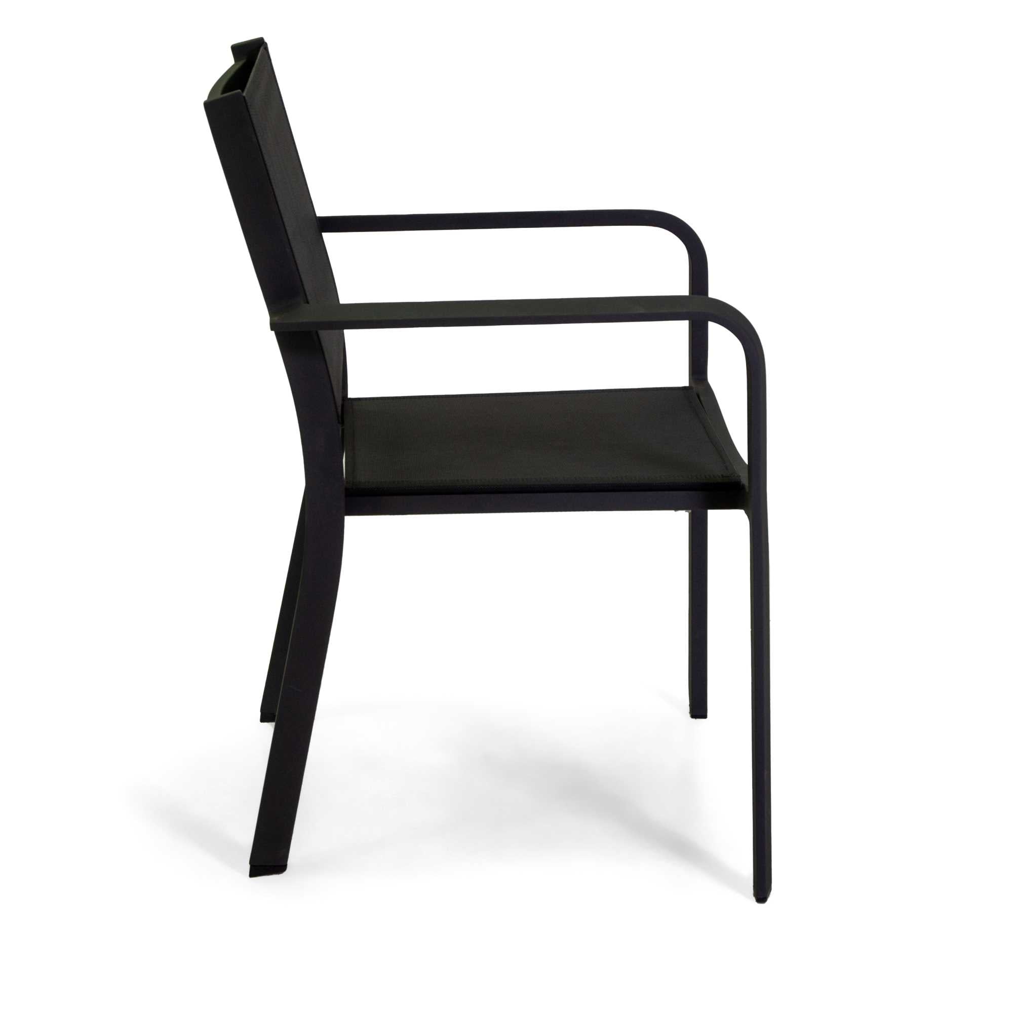 Poltrona alluminio textilene El Paso antracite cm55x61h84,5