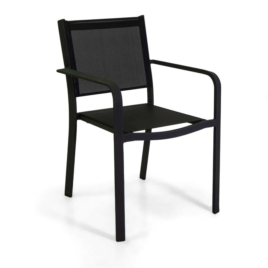 Poltrona alluminio textilene El Paso antracite cm55x61h84,5