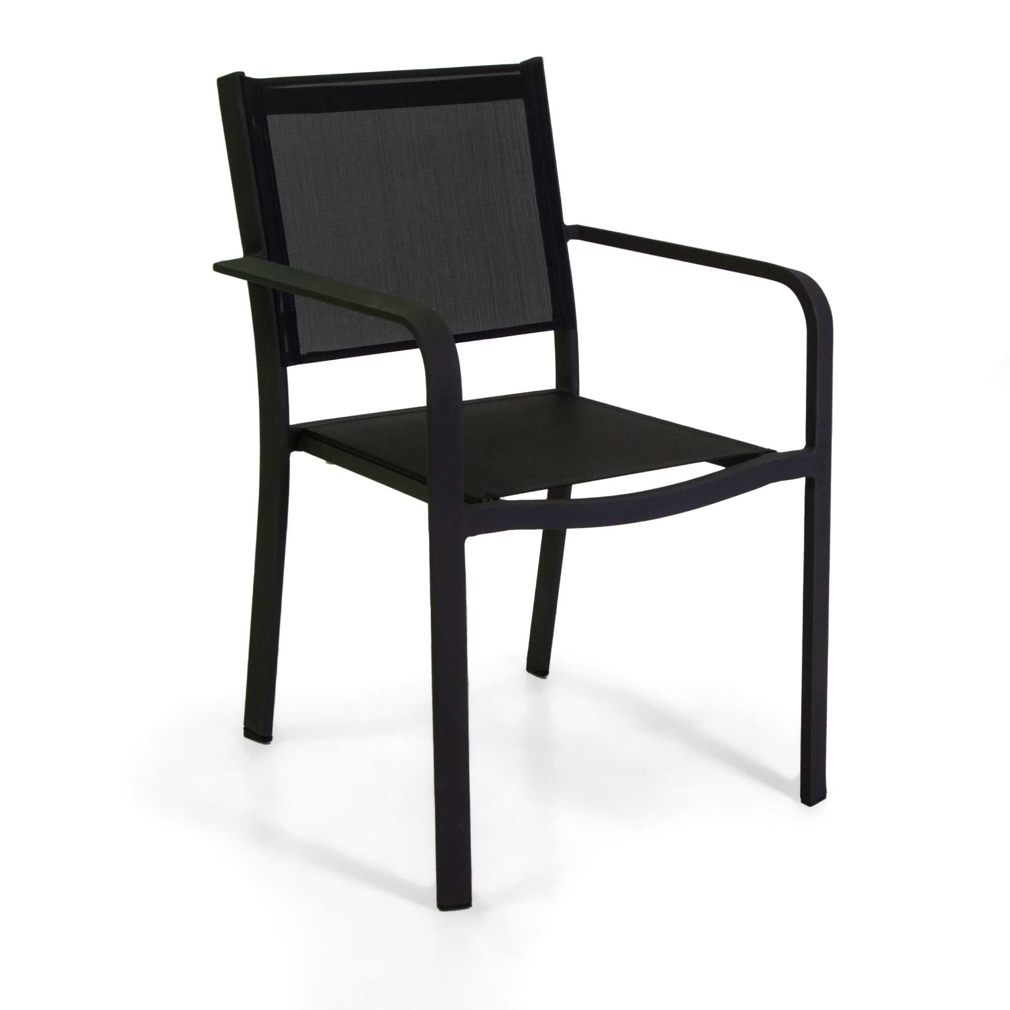 Poltrona alluminio textilene El Paso antracite cm55x61h84,5