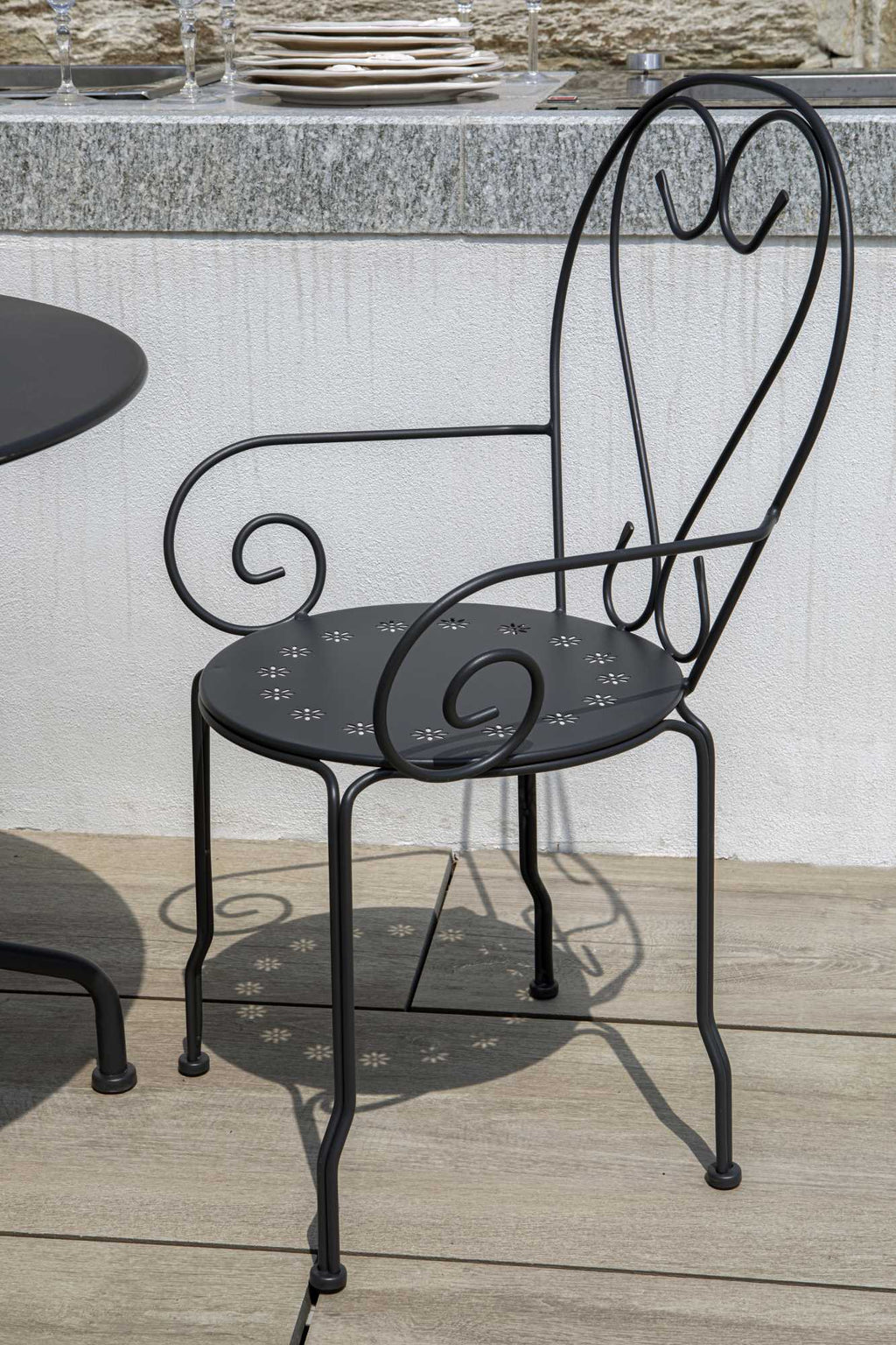 Poltrona metallo new old antracite chiaro cm49x48h43/59/90