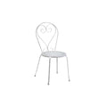 Sedia metallo new old bianco crema cm41x48h90