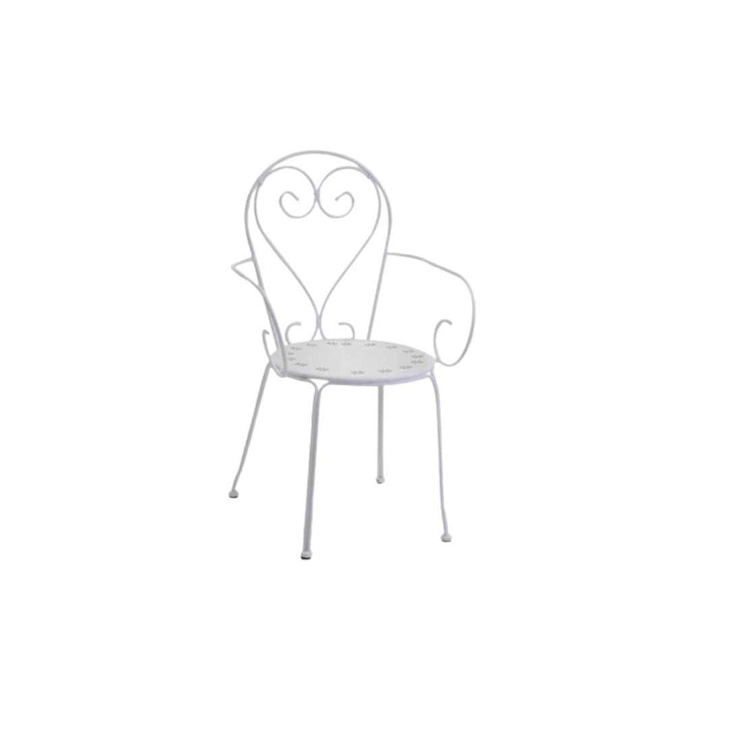 Poltrona metallo new old bianco crema cm49x48h43/59/90