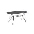 Tavolo metallo new old antracite chiaroovale cm160x90h72