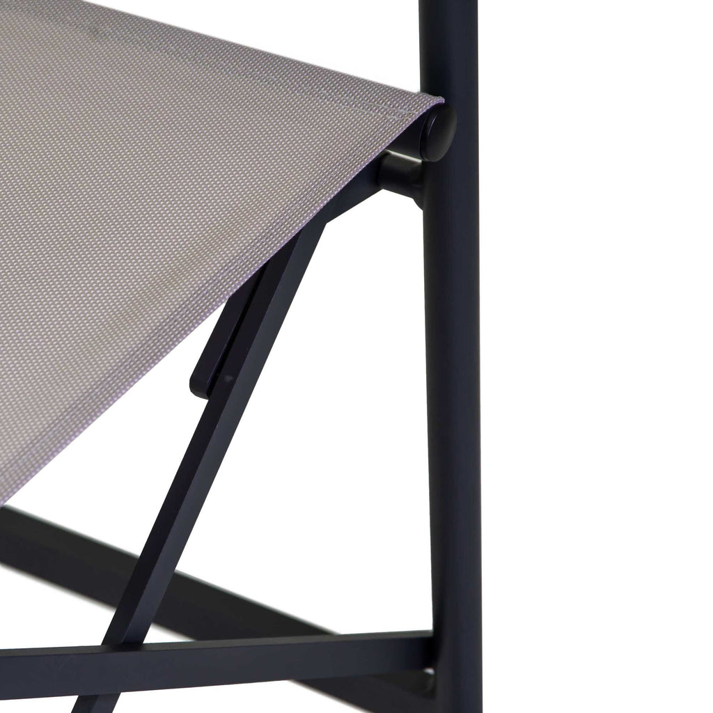 Poltrona regista Honolulu alluminio e textilene antracite cm55x57h90