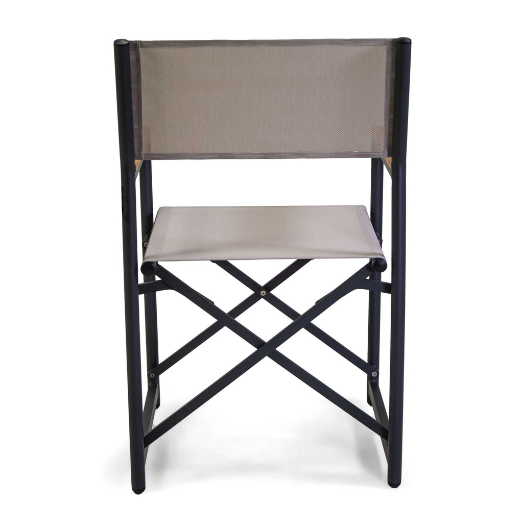 Poltrona regista Honolulu alluminio e textilene antracite cm55x57h90