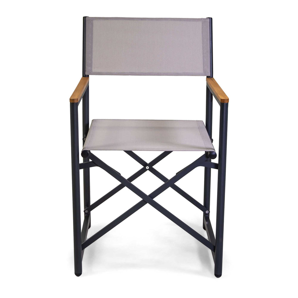 Poltrona regista Honolulu alluminio e textilene antracite cm55x57h90