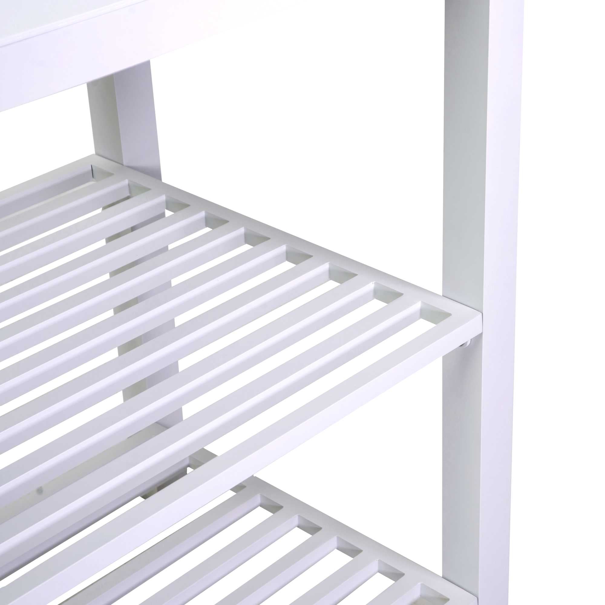 Mobiletto alluminio bianco cm90x56h100