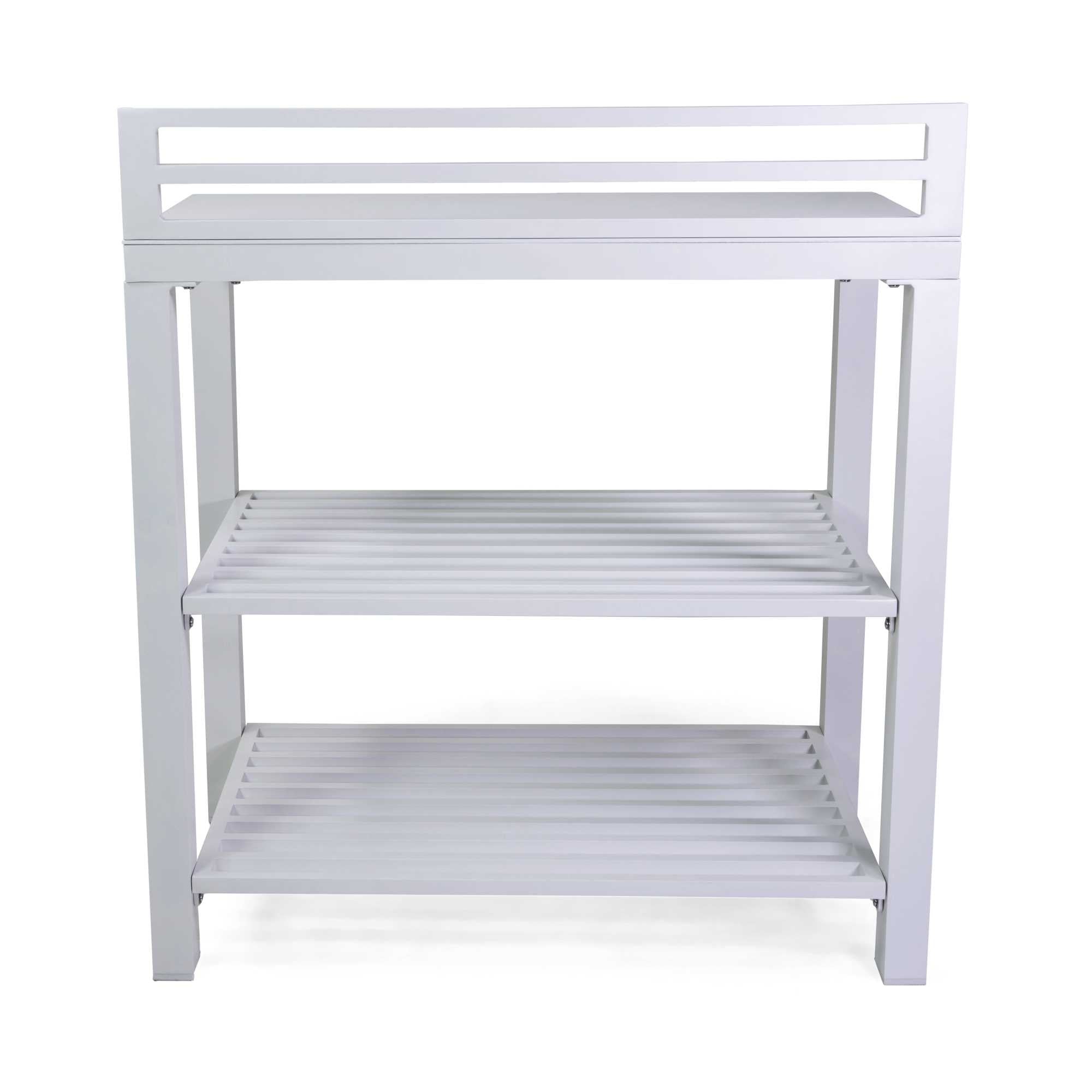 Mobiletto alluminio bianco cm90x56h100