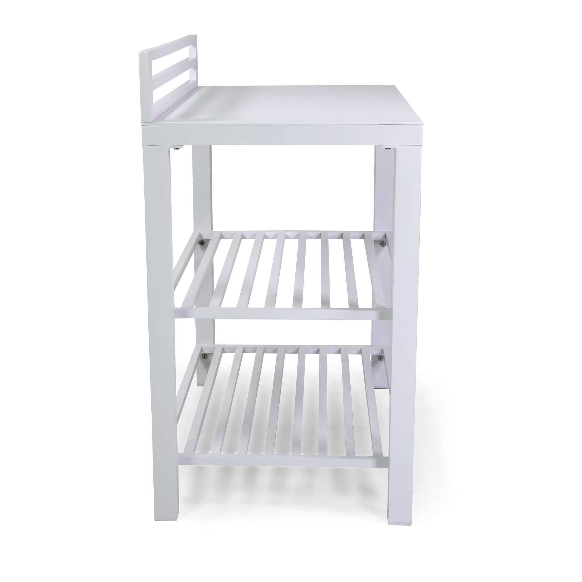 Mobiletto alluminio bianco cm90x56h100