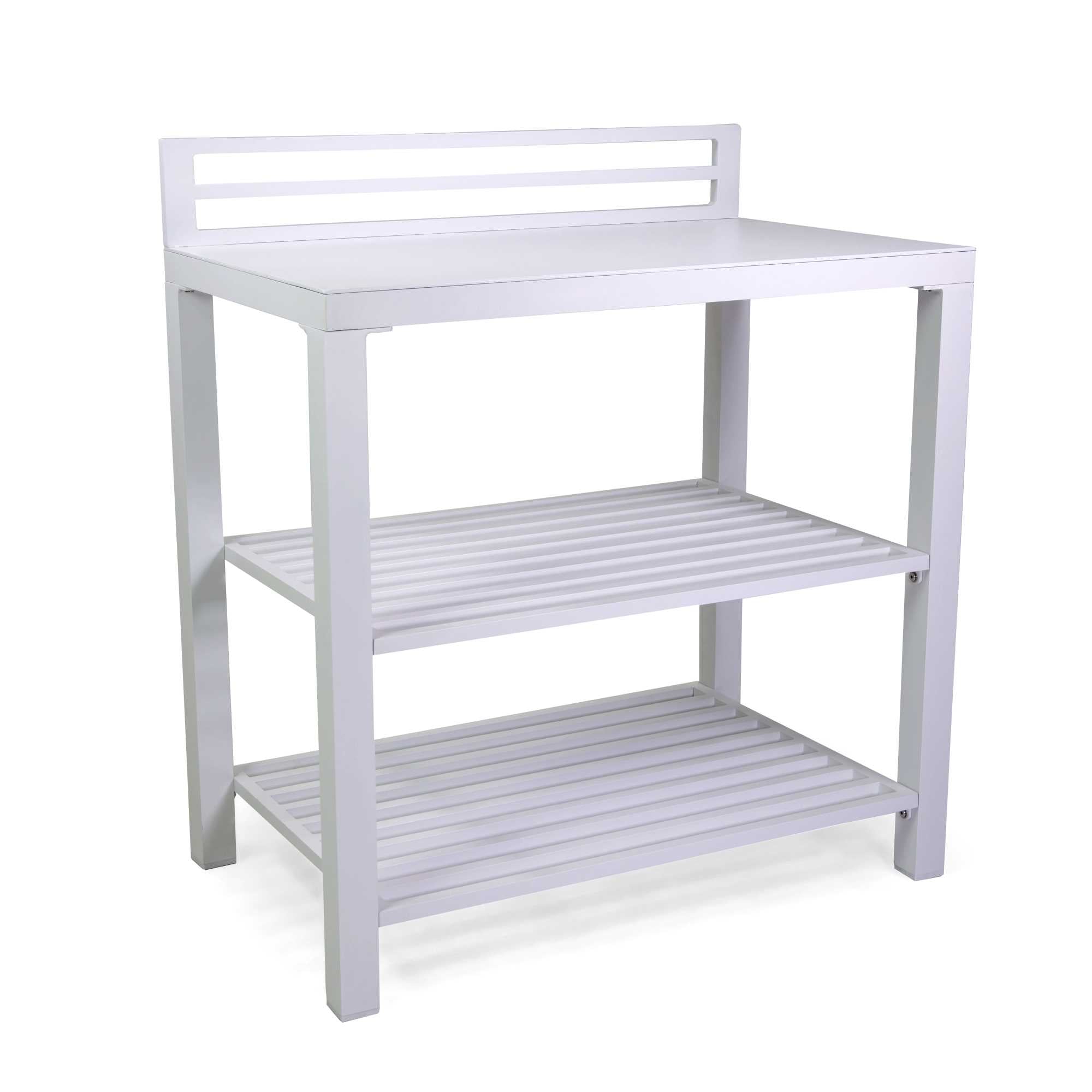 Mobiletto alluminio bianco cm90x56h100