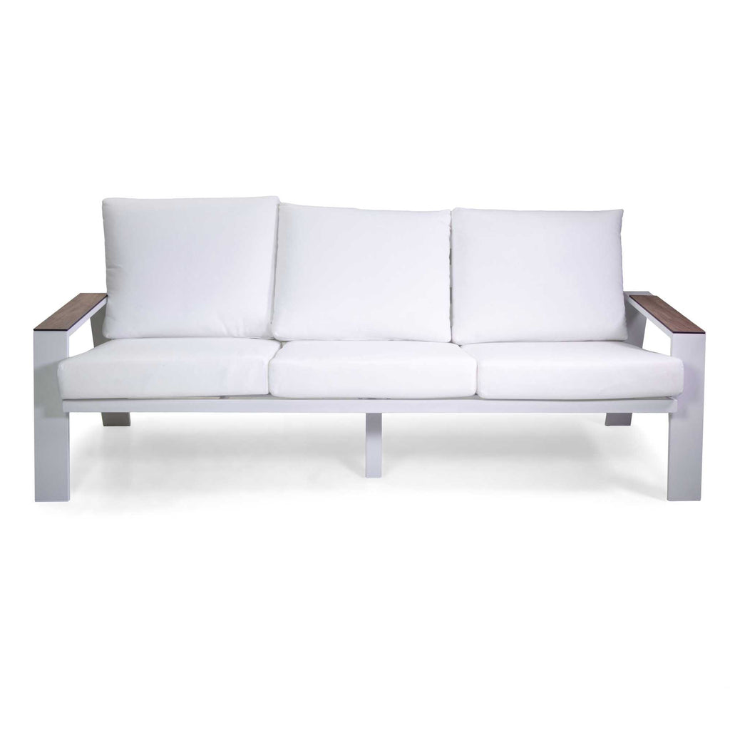 Salotto alluminio riverside 3 posti bianco