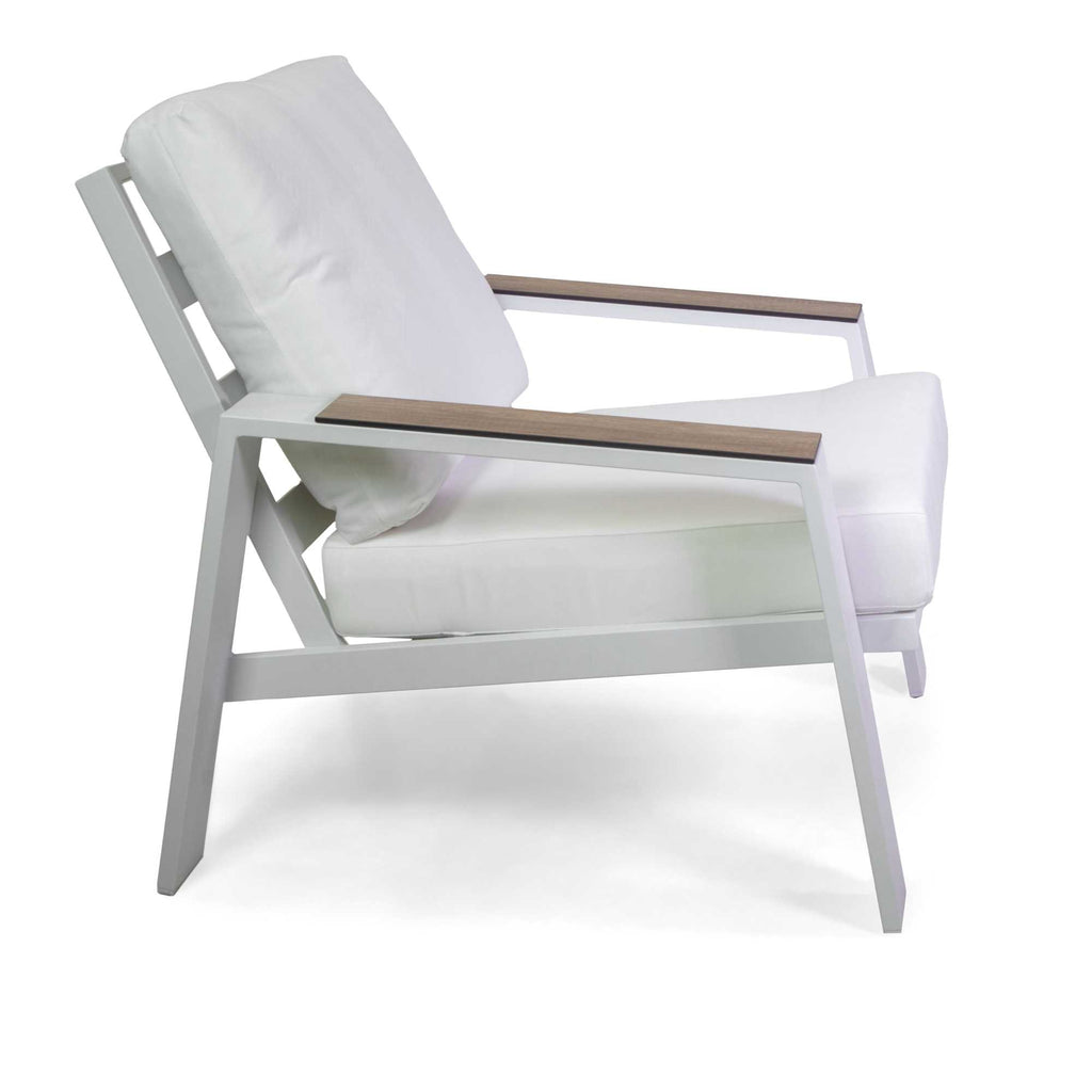 Salotto alluminio riverside 3 posti bianco