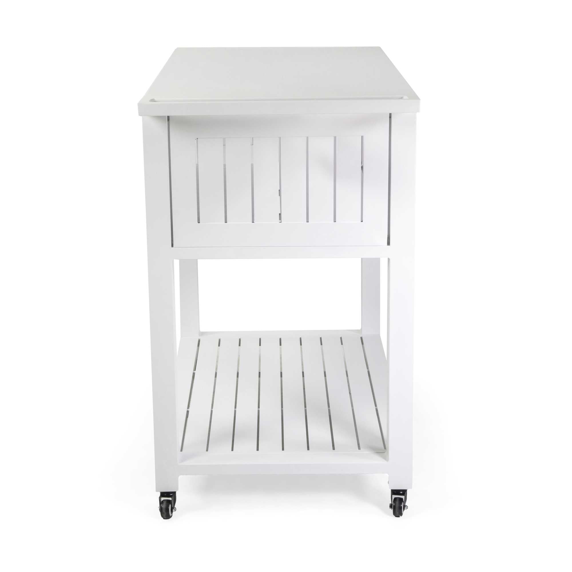 Carrello alluminio bianco cm102x54,5h90
