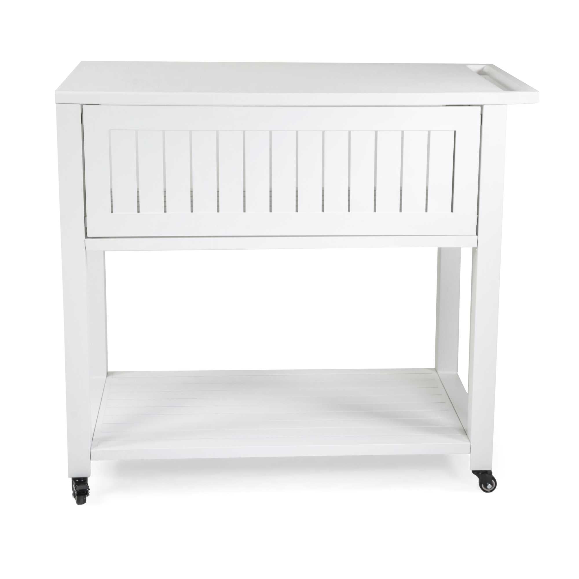 Carrello alluminio bianco cm102x54,5h90