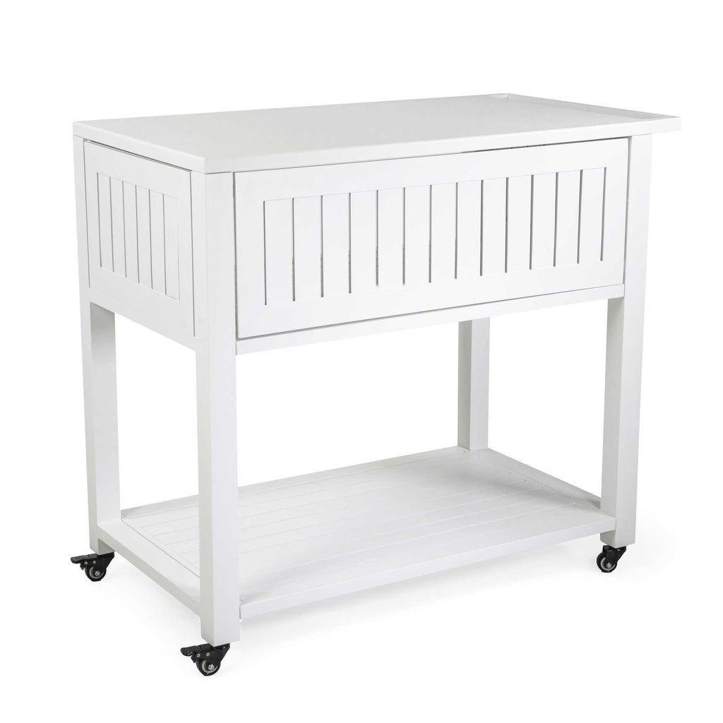 Carrello alluminio bianco cm102x54,5h90