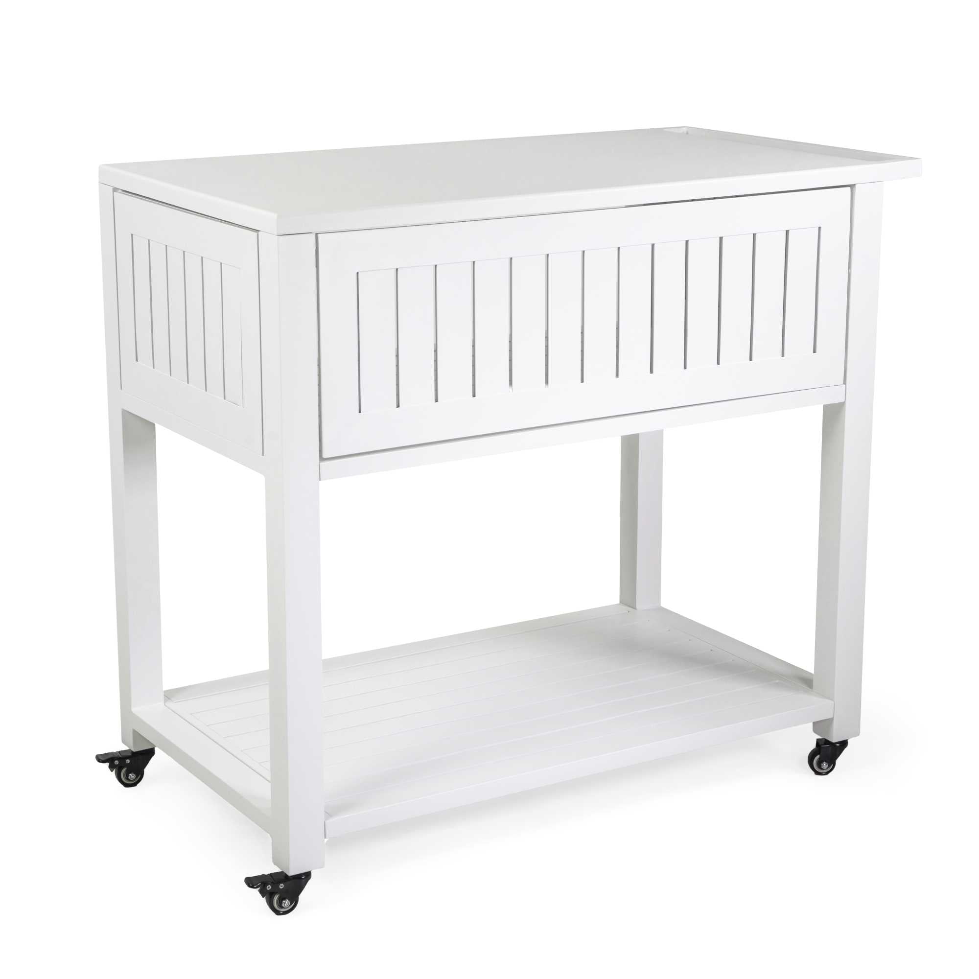 Carrello alluminio bianco cm102x54,5h90