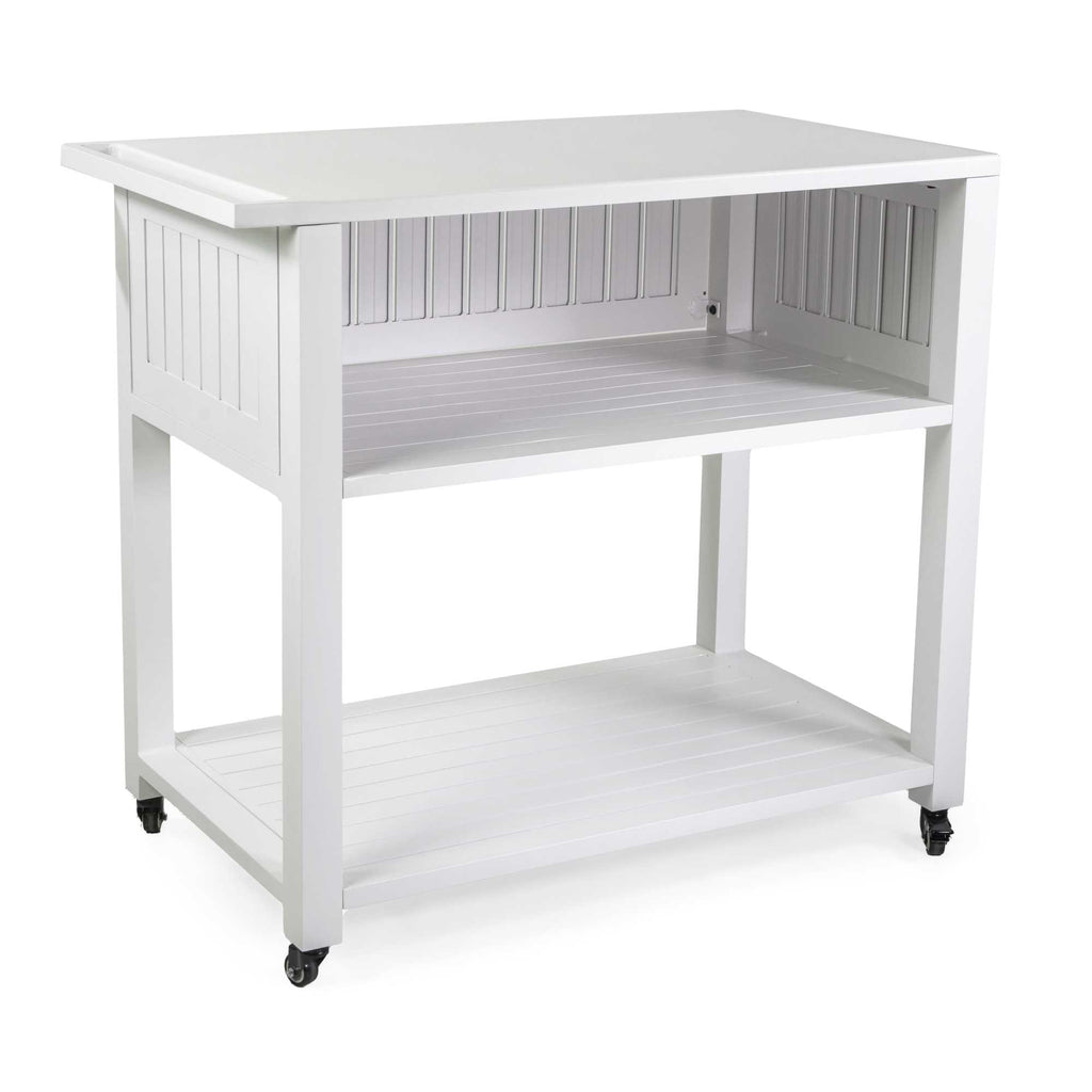 Carrello alluminio bianco cm102x54,5h90