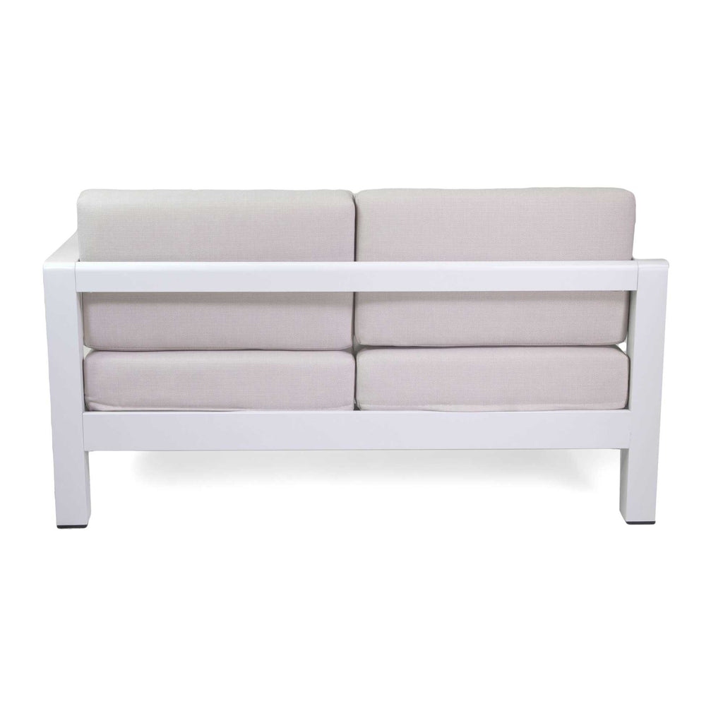 Salotto alluminio El Paso 2 posti bianco con cuscini