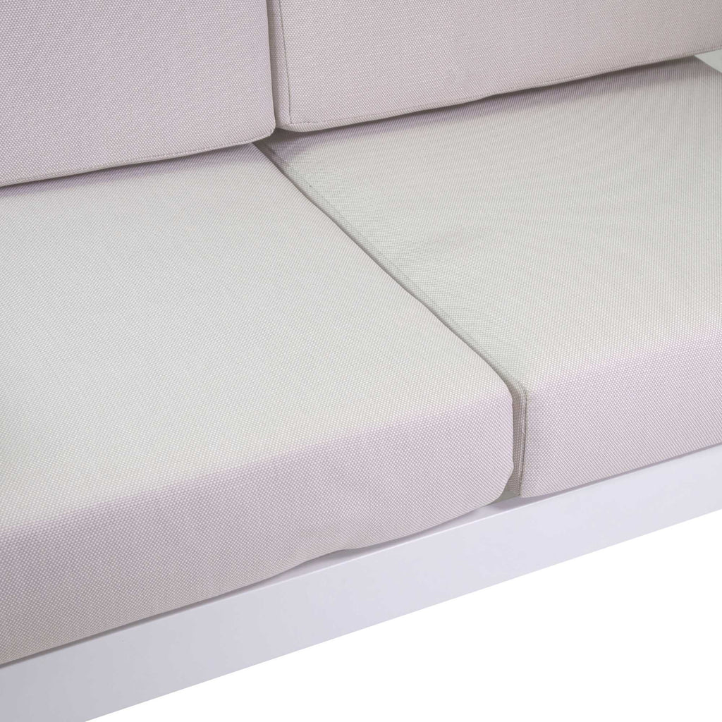 Salotto alluminio El Paso 2 posti bianco con cuscini